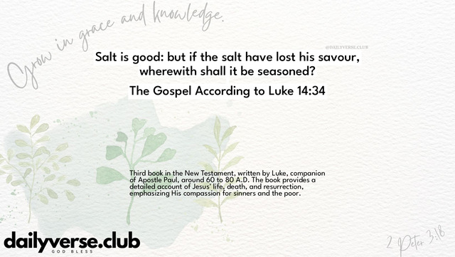 Bible Verse Wallpaper 14:34 from The Gospel According to Luke