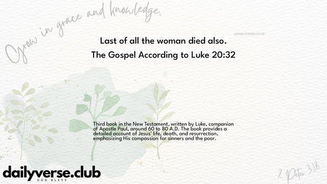 Bible Verse Wallpaper 20:32 from The Gospel According to Luke