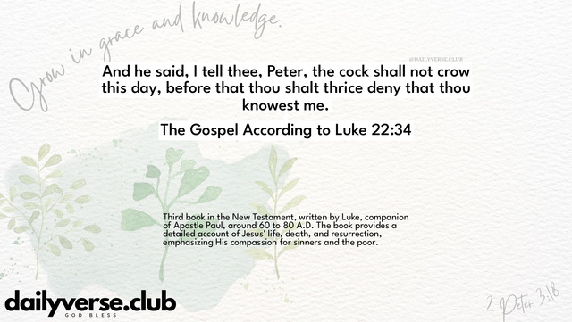 Bible Verse Wallpaper 22:34 from The Gospel According to Luke