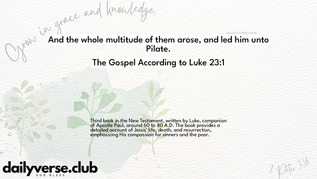 Bible Verse Wallpaper 23:1 from The Gospel According to Luke