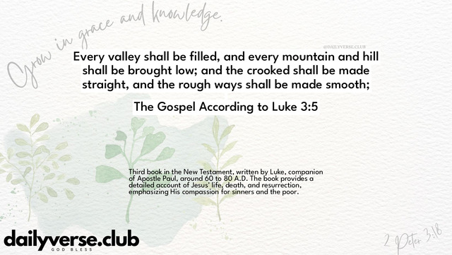 Bible Verse Wallpaper 3:5 from The Gospel According to Luke