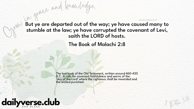 Bible Verse Wallpaper 2:8 from The Book of Malachi