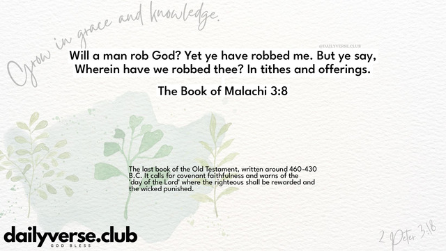 Bible Verse Wallpaper 3:8 from The Book of Malachi