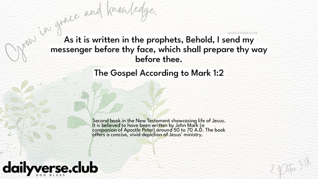 Bible Verse Wallpaper 1:2 from The Gospel According to Mark