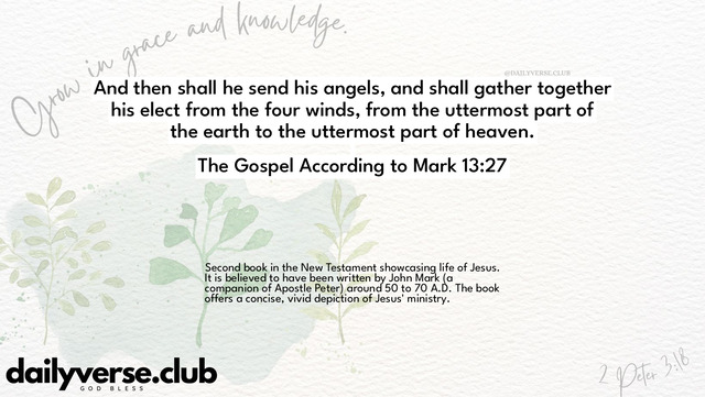 Bible Verse Wallpaper 13:27 from The Gospel According to Mark