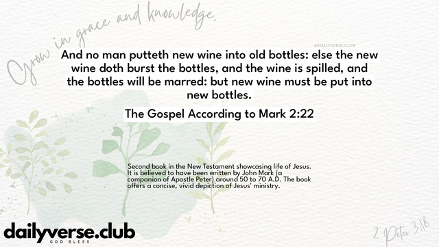 Bible Verse Wallpaper 2:22 from The Gospel According to Mark