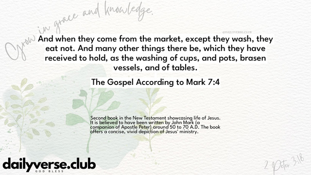 Bible Verse Wallpaper 7:4 from The Gospel According to Mark