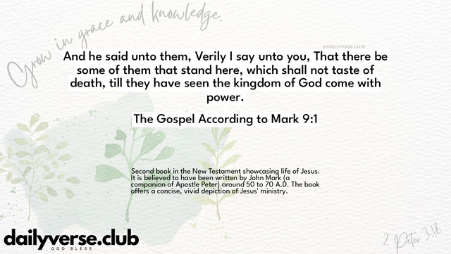 Bible Verse Wallpaper 9:1 from The Gospel According to Mark