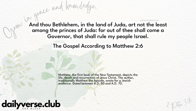 Bible Verse Wallpaper 2:6 from The Gospel According to Matthew