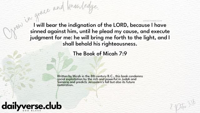 Bible Verse Wallpaper 7:9 from The Book of Micah