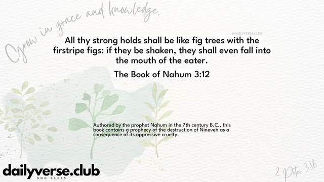 Bible Verse Wallpaper 3:12 from The Book of Nahum