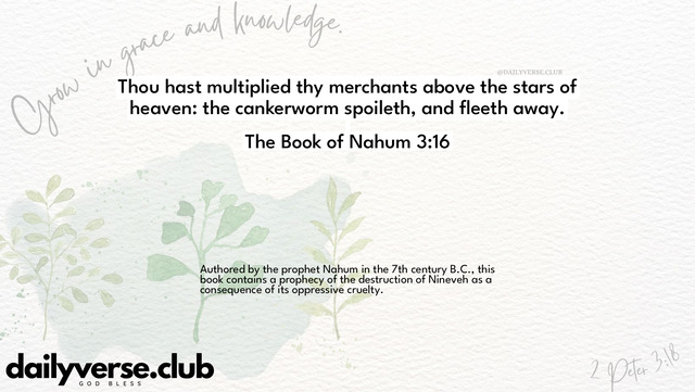 Bible Verse Wallpaper 3:16 from The Book of Nahum