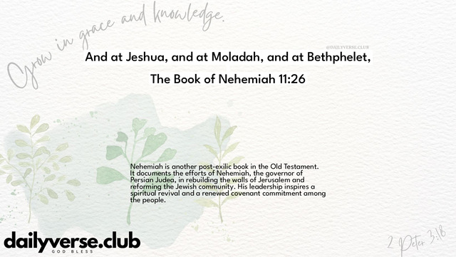 Bible Verse Wallpaper 11:26 from The Book of Nehemiah