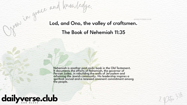 Bible Verse Wallpaper 11:35 from The Book of Nehemiah