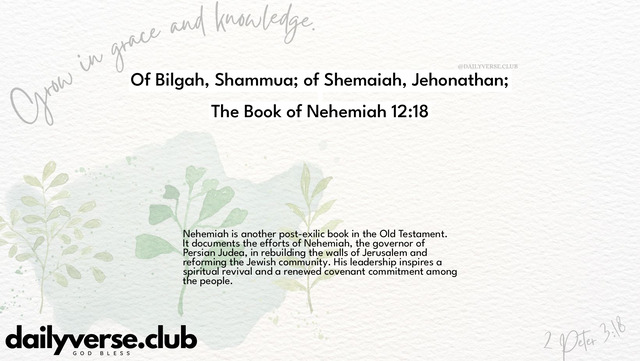 Bible Verse Wallpaper 12:18 from The Book of Nehemiah