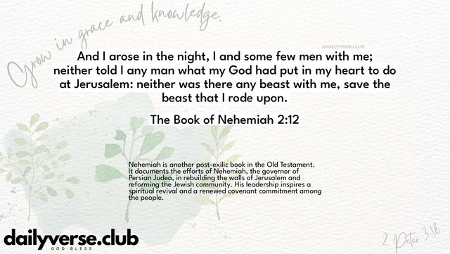 Bible Verse Wallpaper 2:12 from The Book of Nehemiah