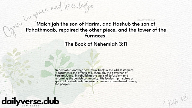 Bible Verse Wallpaper 3:11 from The Book of Nehemiah
