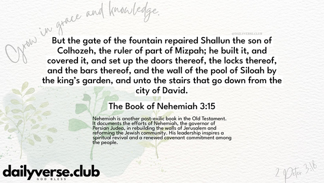 Bible Verse Wallpaper 3:15 from The Book of Nehemiah