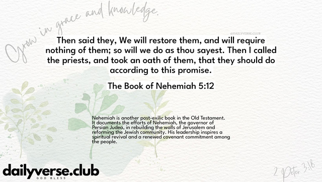 Bible Verse Wallpaper 5:12 from The Book of Nehemiah