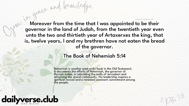 Bible Verse Wallpaper 5:14 from The Book of Nehemiah
