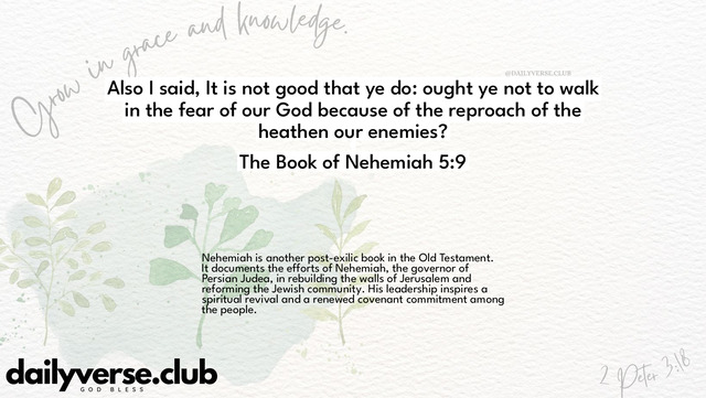 Bible Verse Wallpaper 5:9 from The Book of Nehemiah