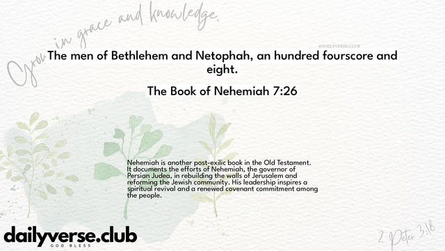Bible Verse Wallpaper 7:26 from The Book of Nehemiah