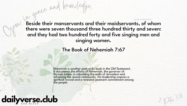 Bible Verse Wallpaper 7:67 from The Book of Nehemiah