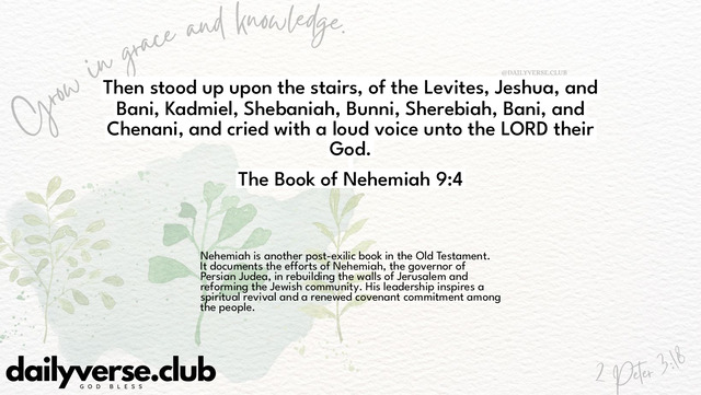 Bible Verse Wallpaper 9:4 from The Book of Nehemiah