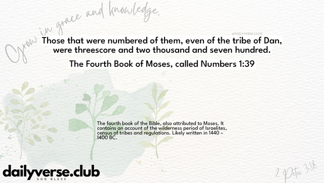 Bible Verse Wallpaper 1:39 from The Fourth Book of Moses, called Numbers