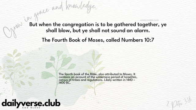 Bible Verse Wallpaper 10:7 from The Fourth Book of Moses, called Numbers