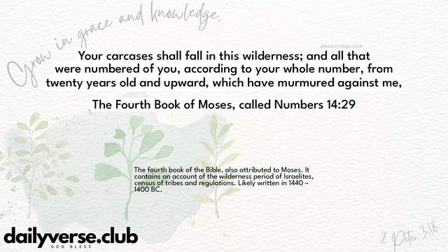 Bible Verse Wallpaper 14:29 from The Fourth Book of Moses, called Numbers