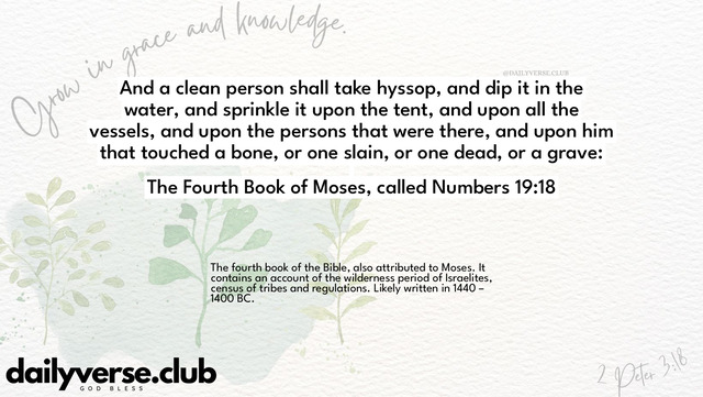 Bible Verse Wallpaper 19:18 from The Fourth Book of Moses, called Numbers