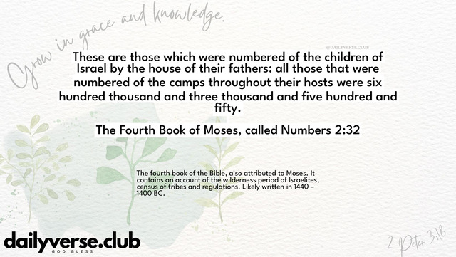 Bible Verse Wallpaper 2:32 from The Fourth Book of Moses, called Numbers