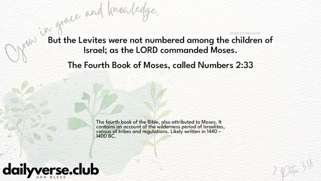 Bible Verse Wallpaper 2:33 from The Fourth Book of Moses, called Numbers