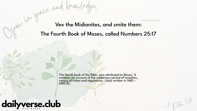 Bible Verse Wallpaper 25:17 from The Fourth Book of Moses, called Numbers