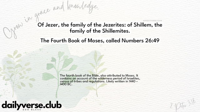 Bible Verse Wallpaper 26:49 from The Fourth Book of Moses, called Numbers