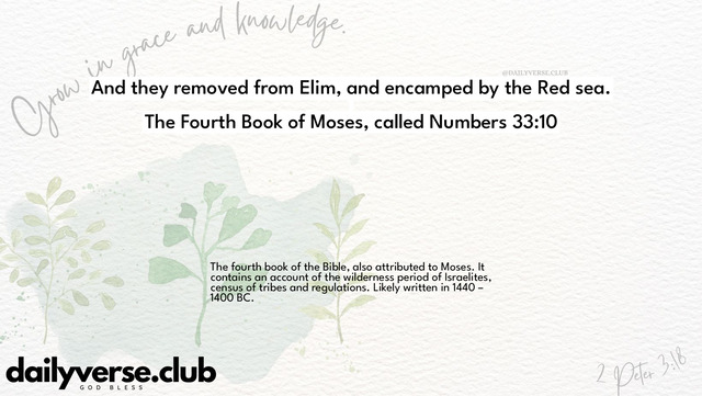 Bible Verse Wallpaper 33:10 from The Fourth Book of Moses, called Numbers