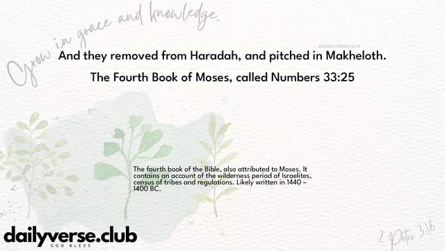 Bible Verse Wallpaper 33:25 from The Fourth Book of Moses, called Numbers