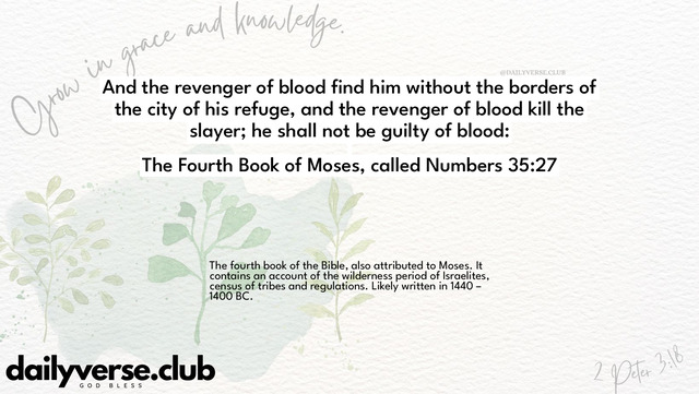 Bible Verse Wallpaper 35:27 from The Fourth Book of Moses, called Numbers