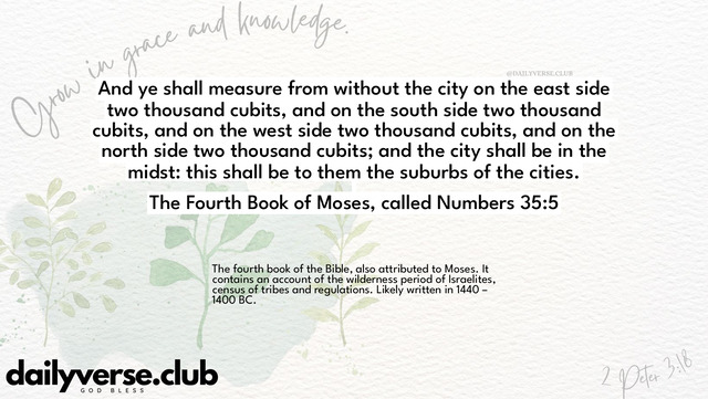 Bible Verse Wallpaper 35:5 from The Fourth Book of Moses, called Numbers