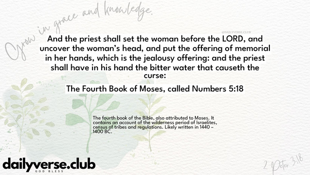 Bible Verse Wallpaper 5:18 from The Fourth Book of Moses, called Numbers