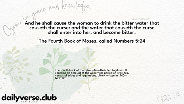 Bible Verse Wallpaper 5:24 from The Fourth Book of Moses, called Numbers
