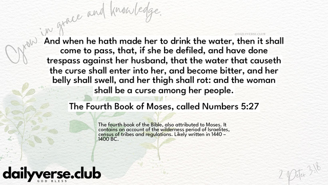 Bible Verse Wallpaper 5:27 from The Fourth Book of Moses, called Numbers