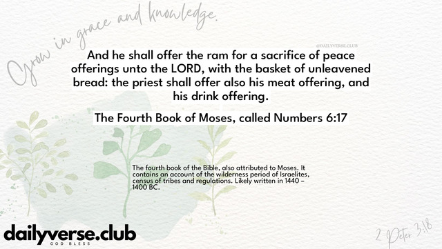Bible Verse Wallpaper 6:17 from The Fourth Book of Moses, called Numbers