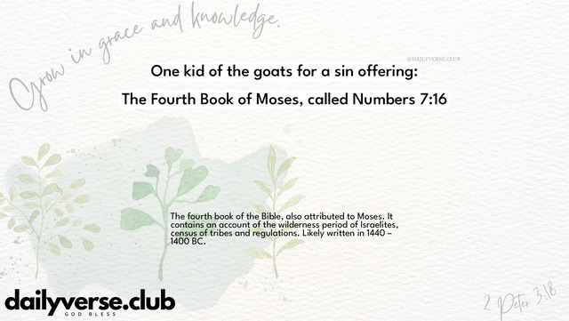 Bible Verse Wallpaper 7:16 from The Fourth Book of Moses, called Numbers
