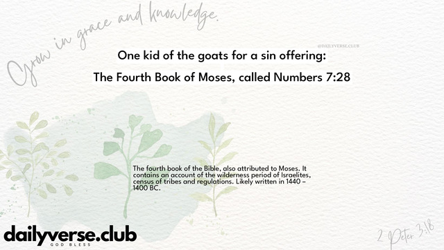 Bible Verse Wallpaper 7:28 from The Fourth Book of Moses, called Numbers