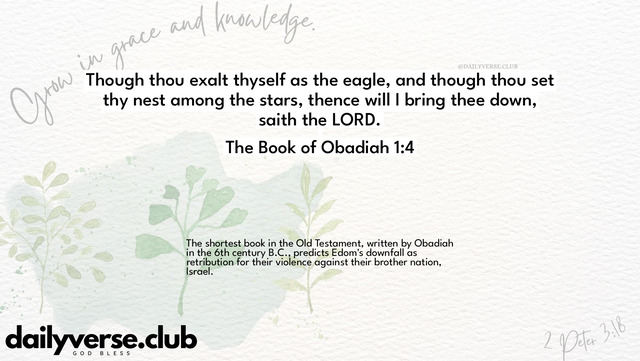 Bible Verse Wallpaper 1:4 from The Book of Obadiah