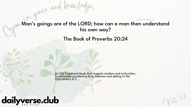 Bible Verse Wallpaper 20:24 from The Book of Proverbs