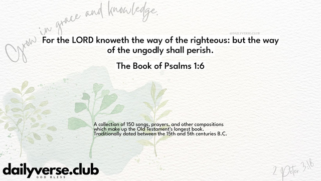 Bible Verse Wallpaper 1:6 from The Book of Psalms