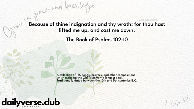 Bible Verse Wallpaper 102:10 from The Book of Psalms